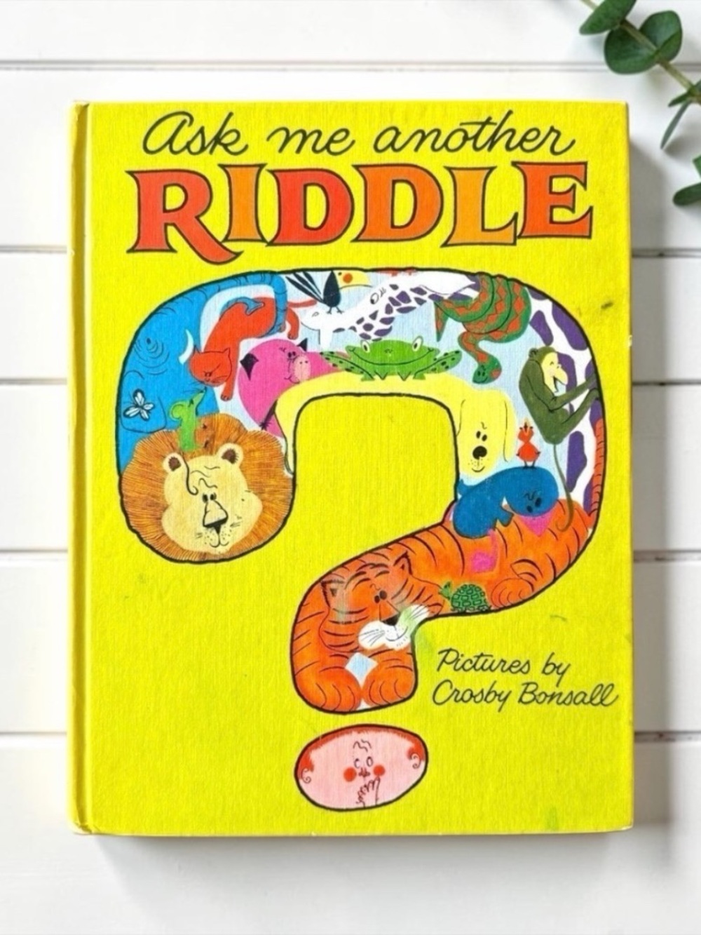 Vintage 1964 Ask Me Another Riddle Crosby Bonsall Illustrated Hardcover